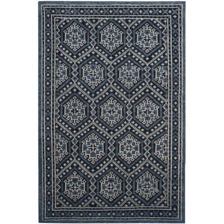 SAFAVIEH 6 x 9 ft. Paseo Hand Knotted Medium Rectangle Area Rug, Navy PSO426B-6